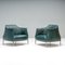 Dark Green Archibald Lounge Chairs in Leather by Jean-Marie Massaud for Poltrona, 2010s, Set of 2 2