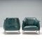 Dark Green Archibald Lounge Chairs in Leather by Jean-Marie Massaud for Poltrona, 2010s, Set of 2 4