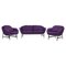 Vico Purple Sofa and Armchairs by Jaime Hayon for Cassina, 2014, Set of 3 1