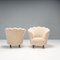 Art Deco Scalloped Armchairs in Shearling Bouclé, 1930s, Set of 2 3
