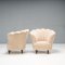 Art Deco Scalloped Armchairs in Shearling Bouclé, 1930s, Set of 2 2