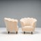 Art Deco Scalloped Armchairs in Shearling Bouclé, 1930s, Set of 2 4