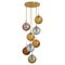 Cascade Hanging Light Fixture with Eight Murano Glass Globes, 1960s 1