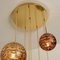 Lámpara colgante en cascada con ocho esferas de cristal de Murano, años 60, Imagen 4