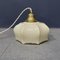 Vintage Beige Glass Hanging Lamp with Brass Fixture, 1950s, Image 12
