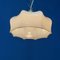 Vintage Beige Glass Hanging Lamp with Brass Fixture, 1950s 8