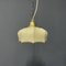 Vintage Beige Glass Hanging Lamp with Brass Fixture, 1950s 3