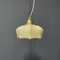 Vintage Beige Glass Hanging Lamp with Brass Fixture, 1950s, Image 3