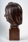 Sculpture Tête de Femme Art Déco en Bois, 1930s 3