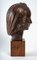 Sculpture Tête de Femme Art Déco en Bois, 1930s 5