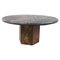 Brutalist Slate Stone Round Coffee Table, 1990s 1