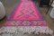 Vintage Turkish Pink Wool Kilim Rug Runner Rug, 1970s 3