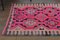 Vintage Turkish Pink Wool Kilim Runner Rug, 1960s 6