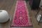 Vintage Turkish Pink Wool Kilim Runner Rug, 1960s 1