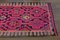 Vintage Turkish Pink Wool Kilim Runner Rug, 1960s 4