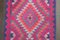 Alfombra Kilim turca vintage de lana rosa, años 70, Imagen 7
