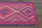 Vintage Turkish Pink Wool Kilim Runner Rug, 1970s, Image 4