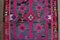 Tappeto Kilim Runner vintage in lana rosa, Turchia, anni '60, Immagine 8