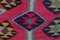 Vintage Turkish Pink Wool Kilim Runner Rug, 1970s, Image 9