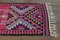 Tappeto Kilim Runner vintage in lana rosa, Turchia, anni '70, Immagine 5