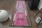 Tappeto Kilim Runner vintage in lana rosa, Turchia, anni '60, Immagine 1