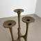 Candelabro trípode brutalista de bronce de Michael Harjes, Alemania, años 60, Imagen 8