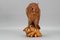 Hand-Carved Light-Brown Wooden Owl Sculpture, 1970s, Image 11