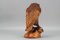 Hand-Carved Light-Brown Wooden Owl Sculpture, 1970s, Image 4