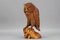 Hand-Carved Light-Brown Wooden Owl Sculpture, 1970s, Image 10