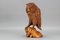 Hand-Carved Light-Brown Wooden Owl Sculpture, 1970s 7