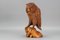 Hand-Carved Light-Brown Wooden Owl Sculpture, 1970s, Image 7