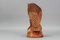 Hand-Carved Light-Brown Wooden Owl Sculpture, 1970s, Image 5