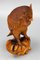 Hand-Carved Light-Brown Wooden Owl Sculpture, 1970s, Image 13