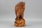 Hand-Carved Light-Brown Wooden Owl Sculpture, 1970s 2