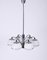 Mid-Century Italian Chrome and Opaline Glass Chandelier by Targetti Sankey, 1970s, Image 3