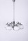 Mid-Century Italian Chrome and Opaline Glass Chandelier by Targetti Sankey, 1970s 9