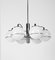 Mid-Century Italian Chrome and Opaline Glass Chandelier by Targetti Sankey, 1970s 13