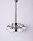 Mid-Century Italian Chrome and Opaline Glass Chandelier by Targetti Sankey, 1970s, Image 15