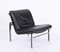Swiss Aluline Lounge Chairs in Black Leather by Andre Vandenbeuck for Strässle, 1960s, Set of 2, Image 5