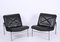 Swiss Aluline Lounge Chairs in Black Leather by Andre Vandenbeuck for Strässle, 1960s, Set of 2 12