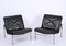 Swiss Aluline Lounge Chairs in Black Leather by Andre Vandenbeuck for Strässle, 1960s, Set of 2, Image 12