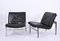 Swiss Aluline Lounge Chairs in Black Leather by Andre Vandenbeuck for Strässle, 1960s, Set of 2 15