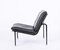 Swiss Aluline Lounge Chairs in Black Leather by Andre Vandenbeuck for Strässle, 1960s, Set of 2 9