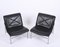 Swiss Aluline Lounge Chairs in Black Leather by Andre Vandenbeuck for Strässle, 1960s, Set of 2 16