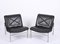 Swiss Aluline Lounge Chairs in Black Leather by Andre Vandenbeuck for Strässle, 1960s, Set of 2 17