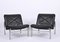 Swiss Aluline Lounge Chairs in Black Leather by Andre Vandenbeuck for Strässle, 1960s, Set of 2 14