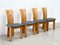 Brutalist Oak Chairs, 1970s, Set of 4 6