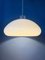 Lámpara colgante era espacial en forma de hongo blanco, años 70, Imagen 3