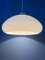 Lámpara colgante era espacial en forma de hongo blanco, años 70, Imagen 2