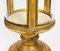 Vitrina de pedestal cilíndrica francesa de madera dorada, siglo XIX, Imagen 10